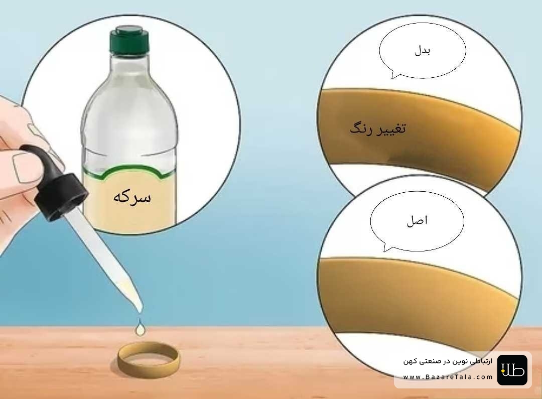 تشخیص طلای اصل از بدل با سرکه